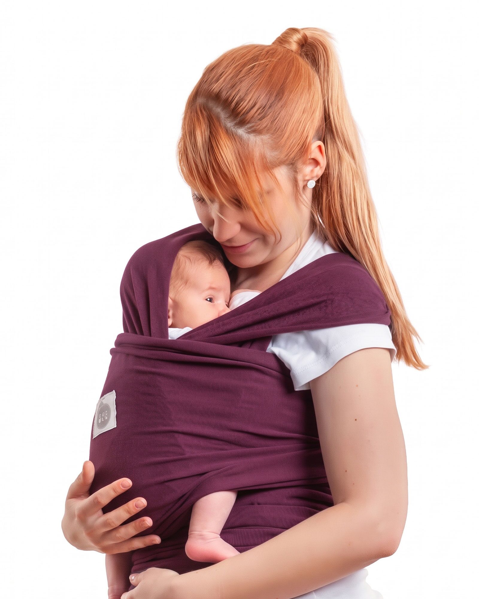 Hug Bug marama za nošenje beba — Bordo crvena